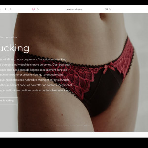 le site web met en avant des culottes de tucking