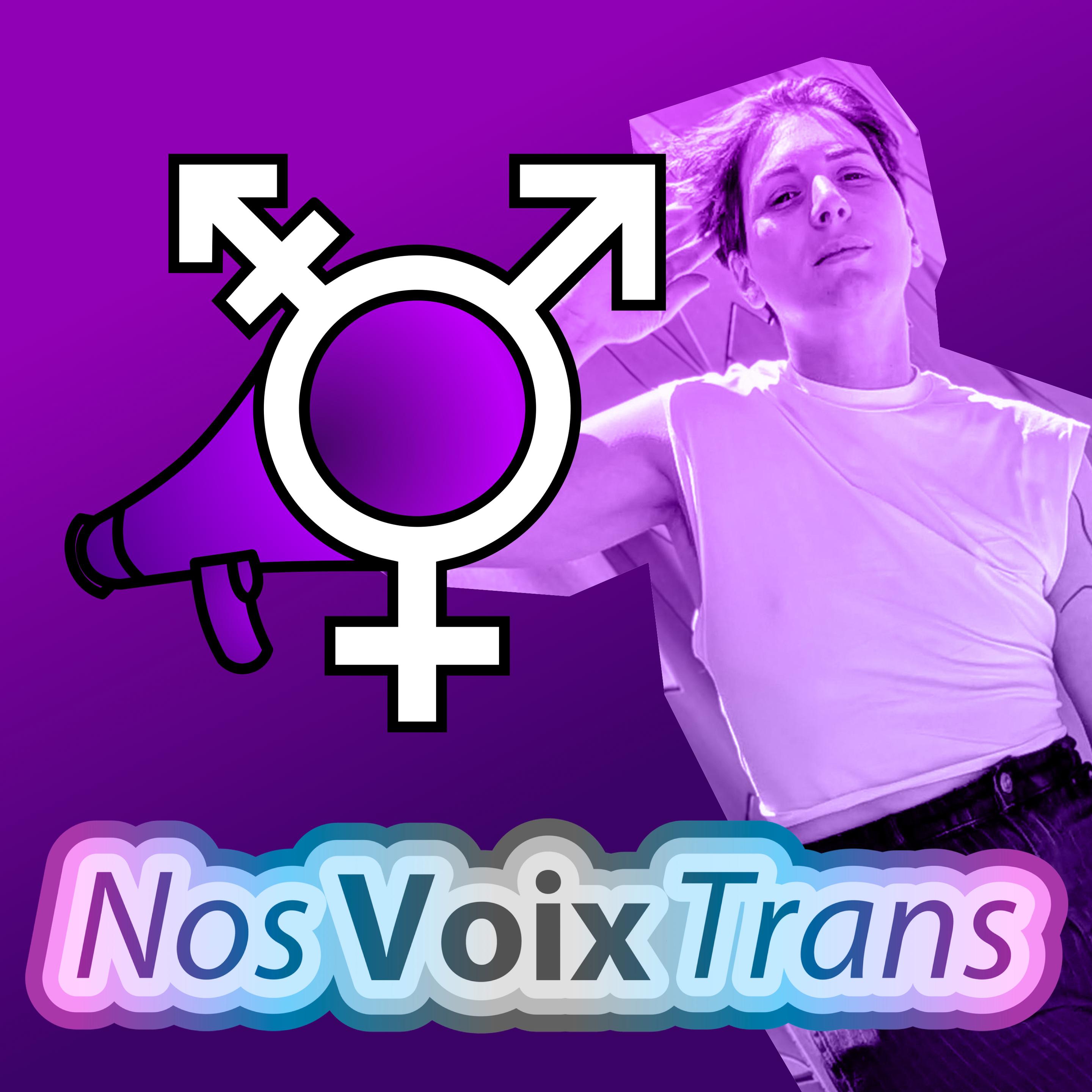 Illustration du podcast Nos Voix Trans avec Élie Hervé.